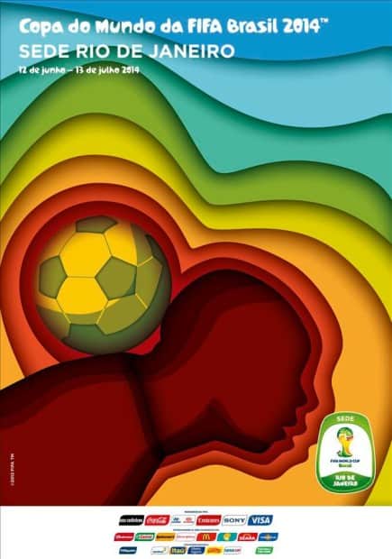 Cartaz da Copa 2014 no Brasil : Cidades-Sede, Rio de Janeiro, RJ